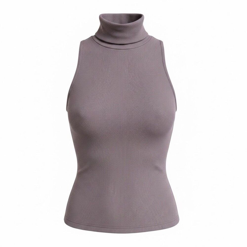 Aritzia Sunday Best Turtleneck Tanktop XS Ribbed Preppy Soft Girl Quiet Luxury